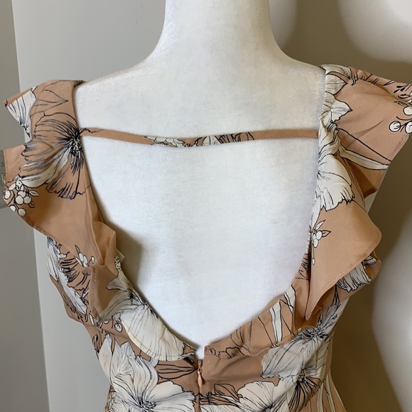 *SALE* NWT LOST+ WANDER Peach Floral Print Wrap Dress - Picture 8 of 11